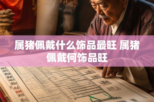 属猪佩戴什么饰品最旺 属猪佩戴何饰品旺