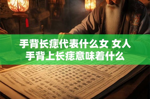 手背长痣代表什么女 女人手背上长痣意味着什么