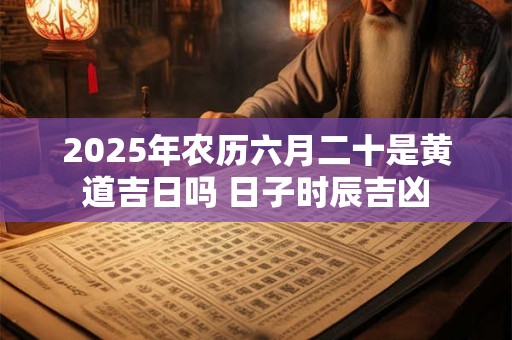 2025年农历六月二十是黄道吉日吗 日子时辰吉凶