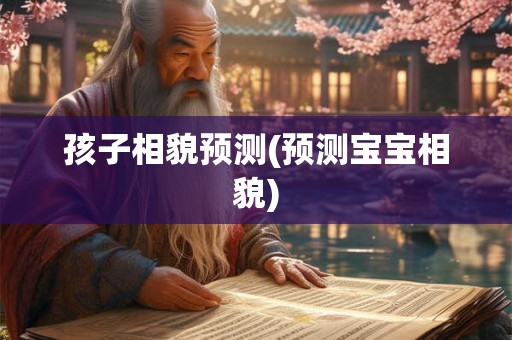 孩子相貌预测(预测宝宝相貌)