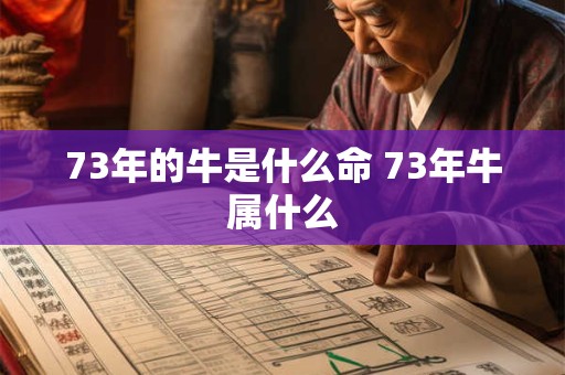 73年的牛是什么命 73年牛属什么