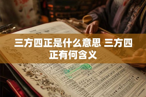 三方四正是什么意思 三方四正有何含义