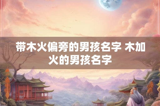带木火偏旁的男孩名字 木加火的男孩名字