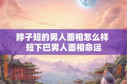脖子短的男人面相怎么样 短下巴男人面相命运