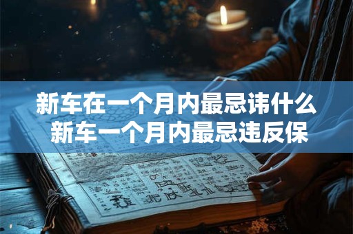 新车在一个月内最忌讳什么 新车一个月内最忌违反保养规定