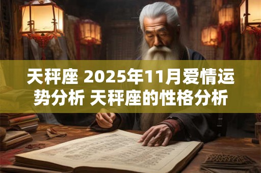 天秤座 2025年11月爱情运势分析 天秤座的性格分析