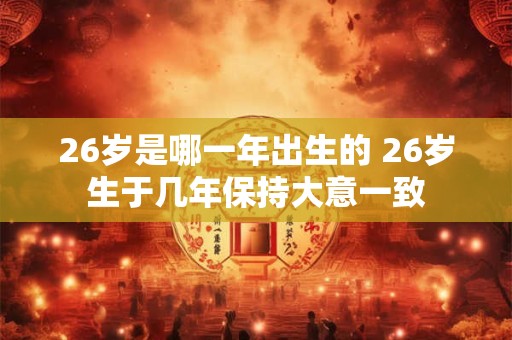 26岁是哪一年出生的 26岁生于几年保持大意一致