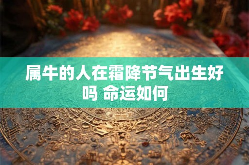 属牛的人在霜降节气出生好吗 命运如何
