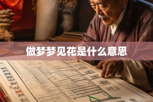 做梦梦见花是什么意思