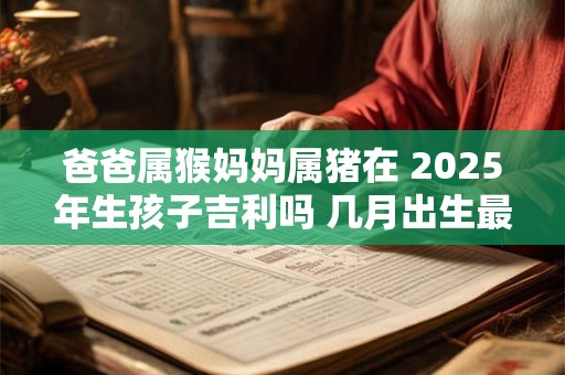 爸爸属猴妈妈属猪在 2025年生孩子吉利吗 几月出生最好