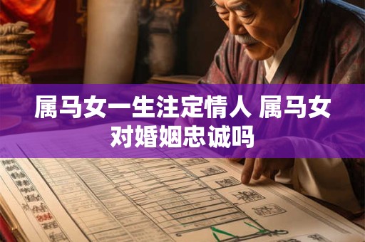 属马女一生注定情人 属马女对婚姻忠诚吗