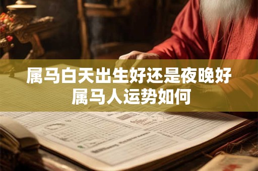 属马白天出生好还是夜晚好 属马人运势如何