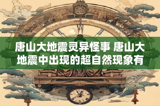 唐山大地震灵异怪事 唐山大地震中出现的超自然现象有哪些