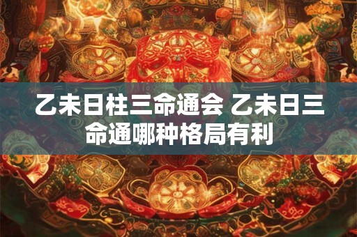 乙未日柱三命通会 乙未日三命通哪种格局有利