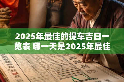2025年最佳的提车吉日一览表 哪一天是2025年最佳的提车吉日