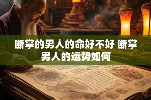 断掌的男人的命好不好 断掌男人的运势如何