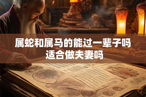 属蛇和属马的能过一辈子吗 适合做夫妻吗