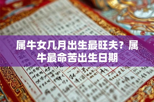 属牛女几月出生最旺夫？属牛最命苦出生日期