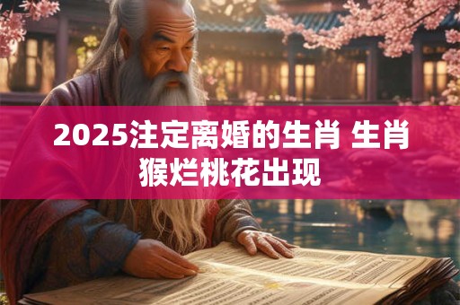 2025注定离婚的生肖 生肖猴烂桃花出现