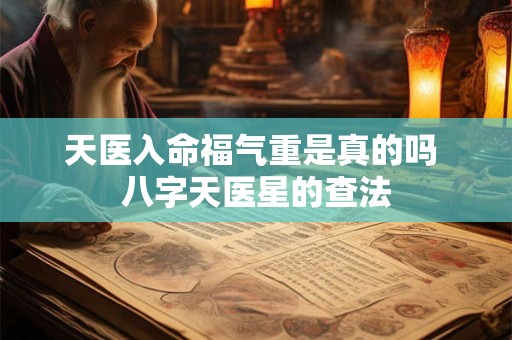 天医入命福气重是真的吗 八字天医星的查法