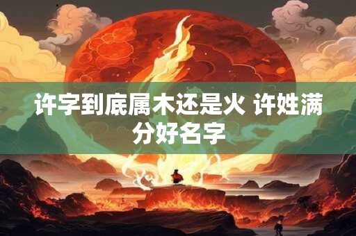 许字到底属木还是火 许姓满分好名字
