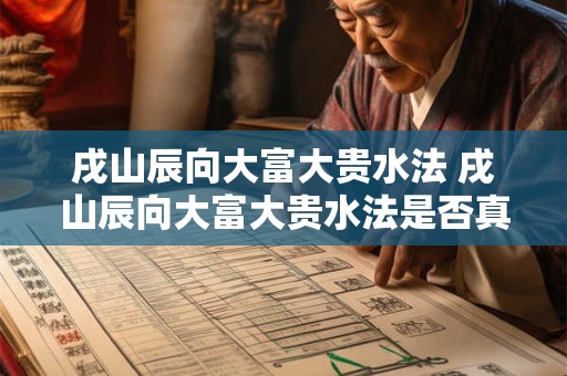 戌山辰向大富大贵水法 戌山辰向大富大贵水法是否真的能够让人取得巨大的财富