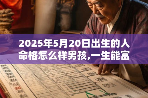2025年5月20日出生的人命格怎么样男孩,一生能富贵吗