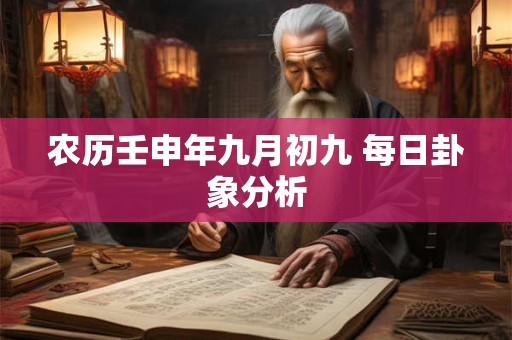 农历壬申年九月初九 每日卦象分析
