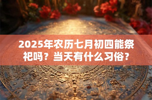 2025年农历七月初四能祭祀吗？当天有什么习俗？