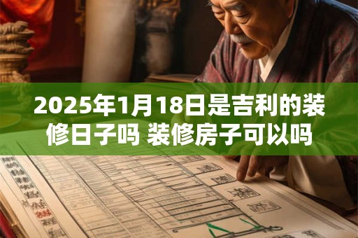 2025年1月18日是吉利的装修日子吗 装修房子可以吗