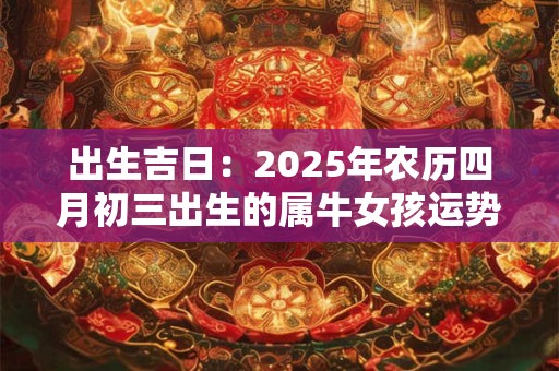出生吉日：2025年农历四月初三出生的属牛女孩运势好不好？