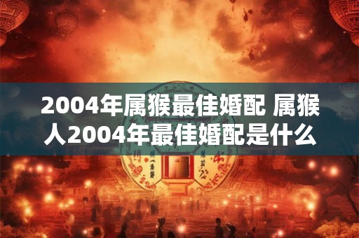 2004年属猴最佳婚配 属猴人2004年最佳婚配是什么