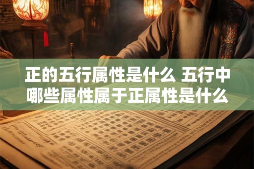 正的五行属性是什么 五行中哪些属性属于正属性是什么