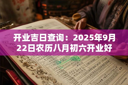 开业吉日查询：2025年9月22日农历八月初六开业好不好
