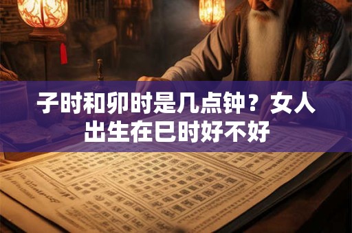 子时和卯时是几点钟？女人出生在巳时好不好