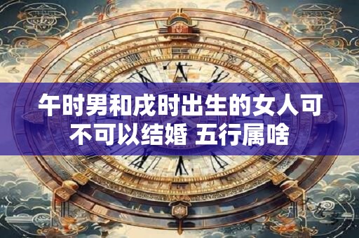午时男和戌时出生的女人可不可以结婚 五行属啥
