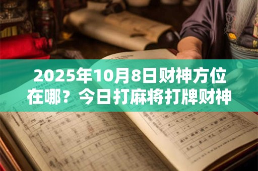 2025年10月8日财神方位在哪?今日打麻将打牌财神方位 2025年10月8日财神方位在哪?今日打麻将打牌财神方位