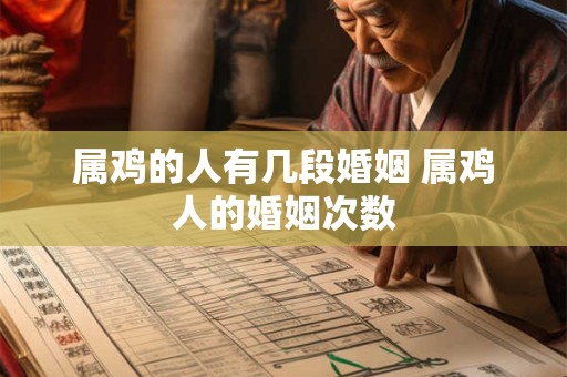 属鸡的人有几段婚姻 属鸡人的婚姻次数