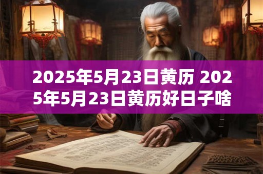 2025年5月23日黄历 2025年5月23日黄历好日子啥