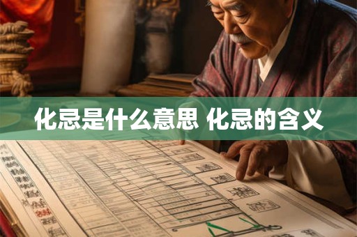 化忌是什么意思 化忌的含义