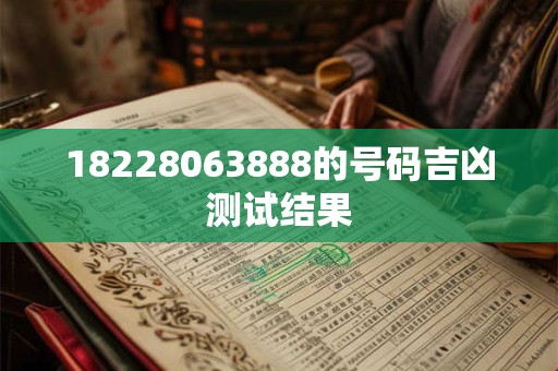 18228063888的号码吉凶测试结果