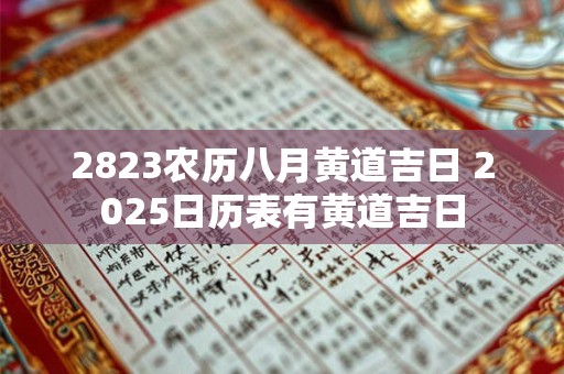 2823农历八月黄道吉日 2025日历表有黄道吉日