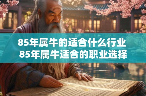 85年属牛的适合什么行业 85年属牛适合的职业选择