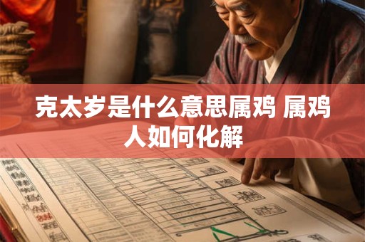 克太岁是什么意思属鸡 属鸡人如何化解