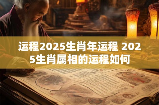 运程2025生肖年运程 2025生肖属相的运程如何