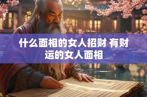什么面相的女人招财 有财运的女人面相