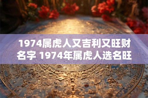 1974属虎人又吉利又旺财名字 1974年属虎人选名旺财吉利吗