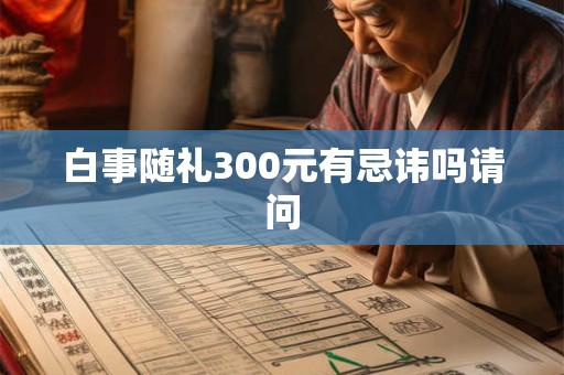 白事随礼300元有忌讳吗请问