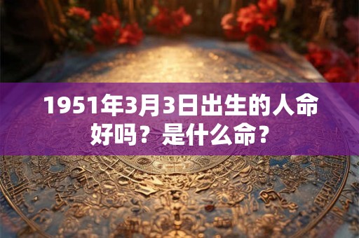 1951年3月3日出生的人命好吗？是什么命？