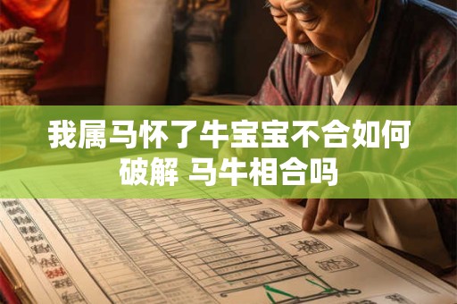 我属马怀了牛宝宝不合如何破解 马牛相合吗